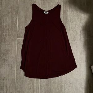 Old Navy burgundy oversized dress tank top
